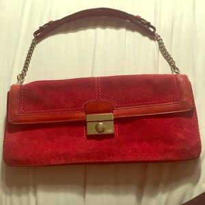Coach Red Suede Bag